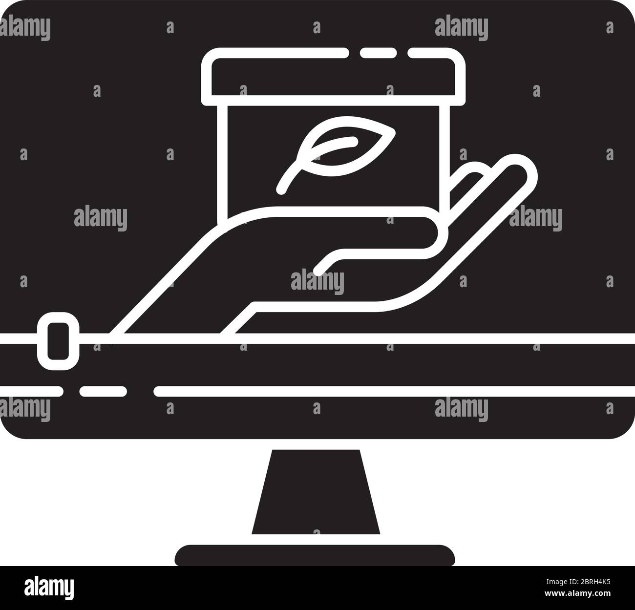 Giveaway video black glyph icon Stock Vector