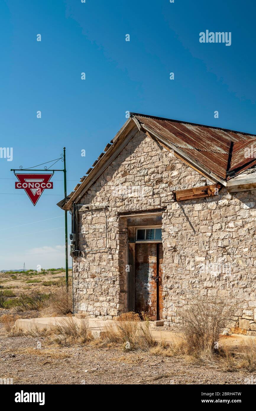 Conoco Gas Station, Lake Valley Ghost Town, New Mexico USA Stock Photo -  Alamy