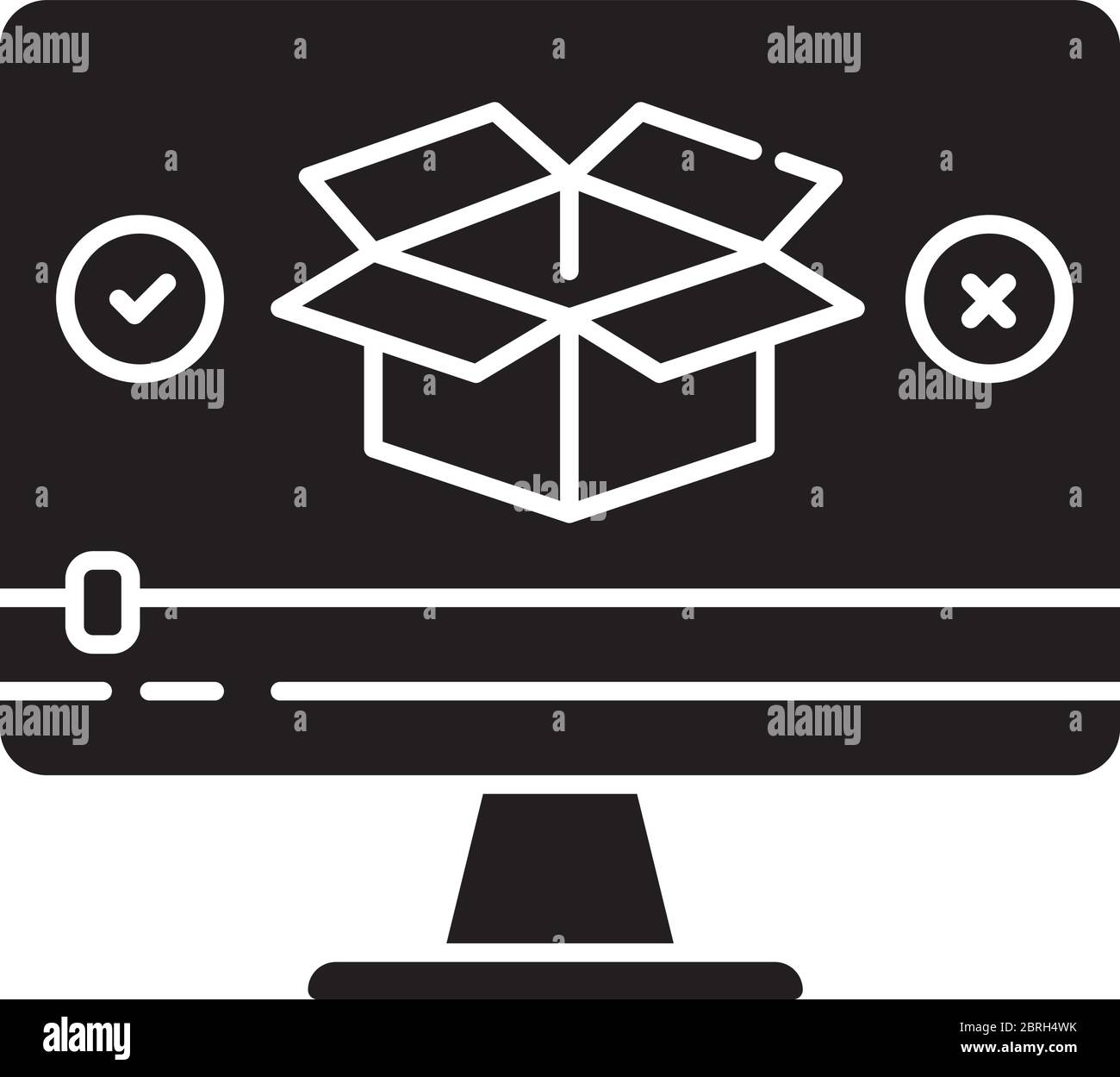 Product video black glyph icon Stock Vector