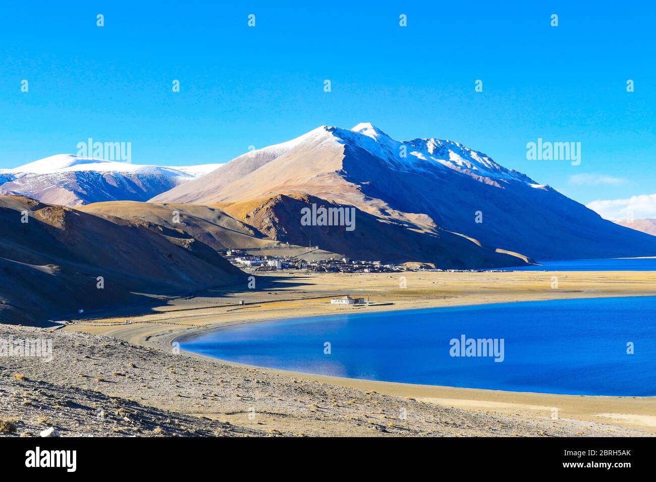 Tso Moriri Lake  of Ladakh India. Stock Photo