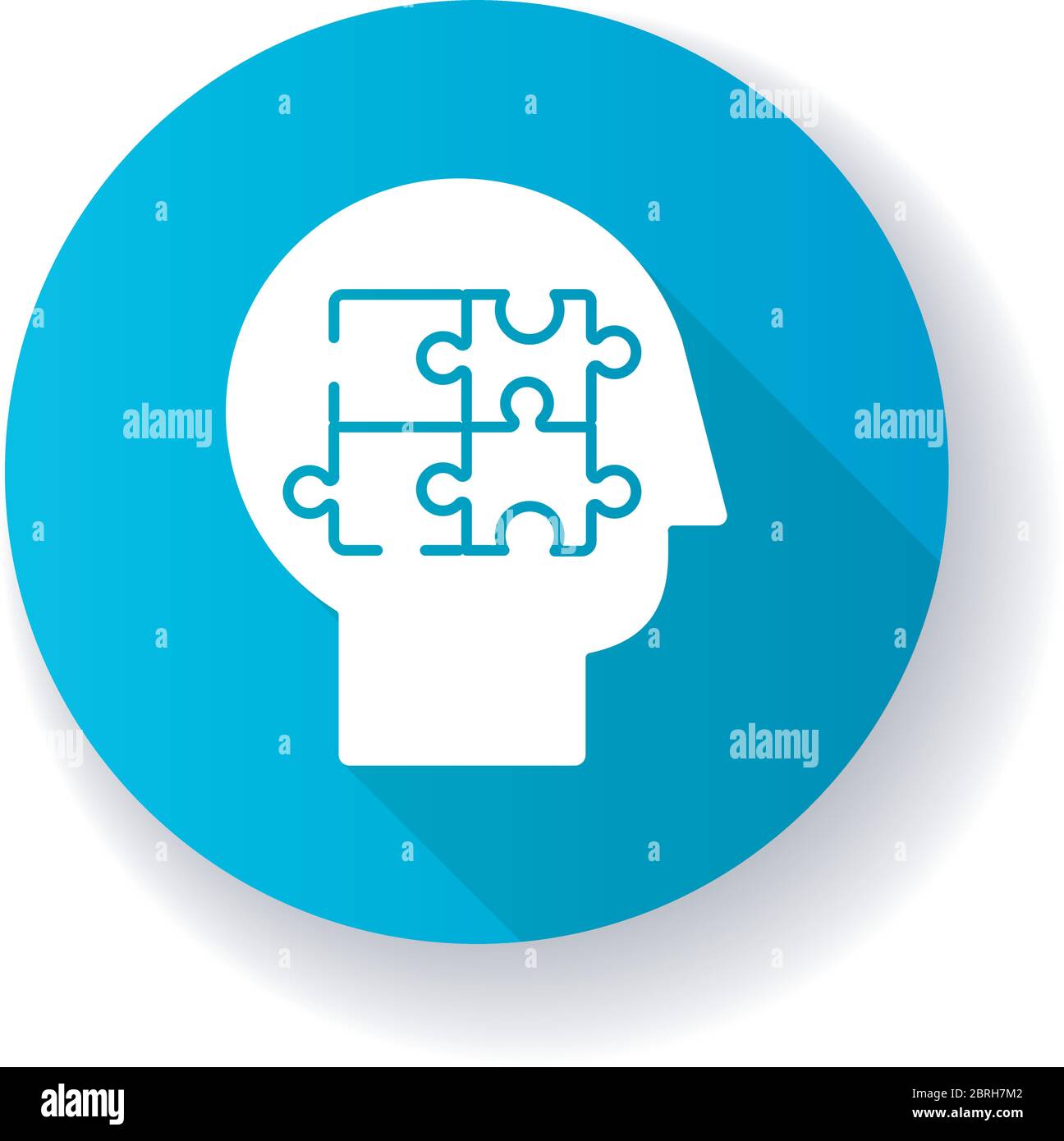 Elaboration blue flat design long shadow glyph icon Stock Vector Image ...
