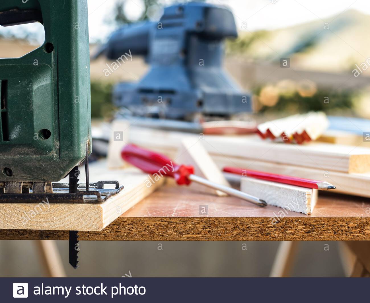 Professional Woodworking Tools Manual Electric Saw For Cutting Wood Housework Do It Yourself Stock Photography Stock Photo Alamy