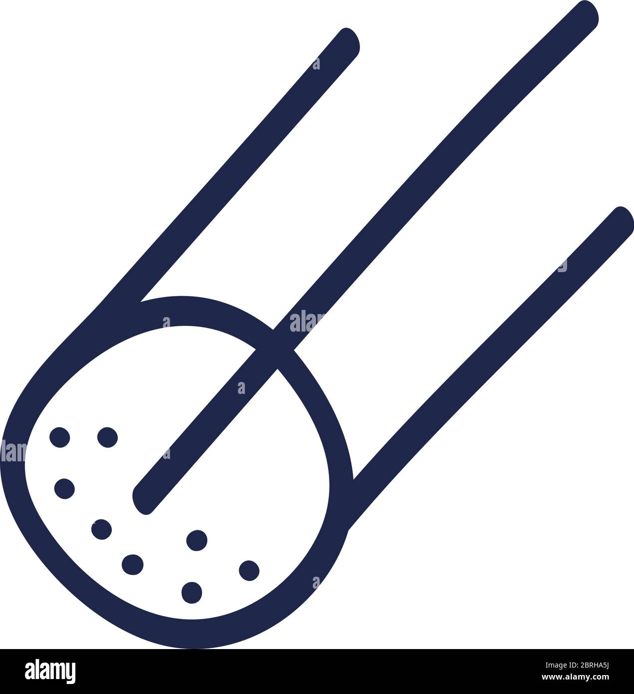 Asteroid icon Vector illustration of a flying, falling asteroid. Hand ...