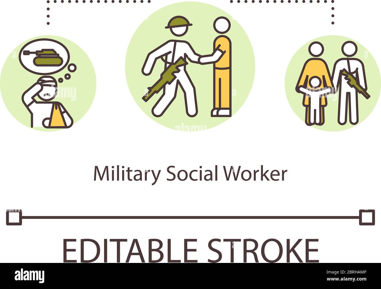 Military social worker concept icon Stock Vector Image & Art - Alamy