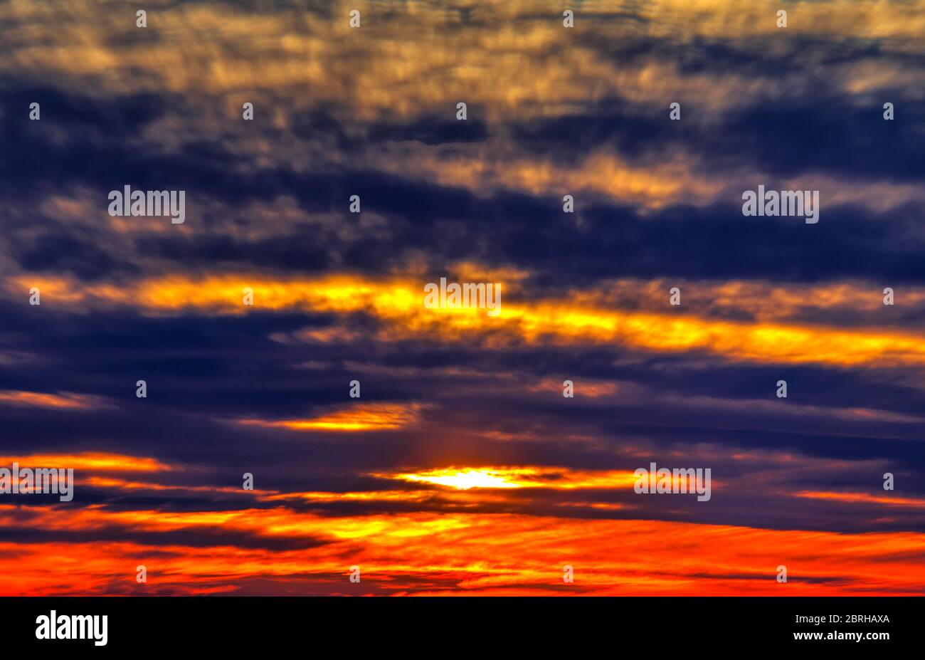 Beautiful sunset with colorful clouds in the sky Stock Photo - Alamy