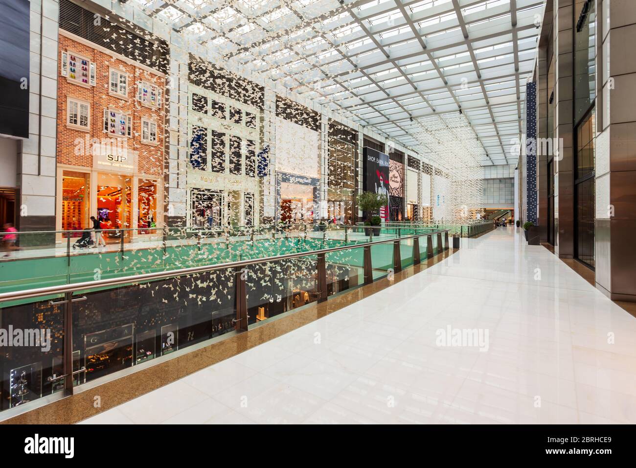 DUBAI, UAE - FEBRUARY 25, 2019: The Dubai Mall interior, the second largest shopping mall in the world located in Dubai in UAE Stock Photo
