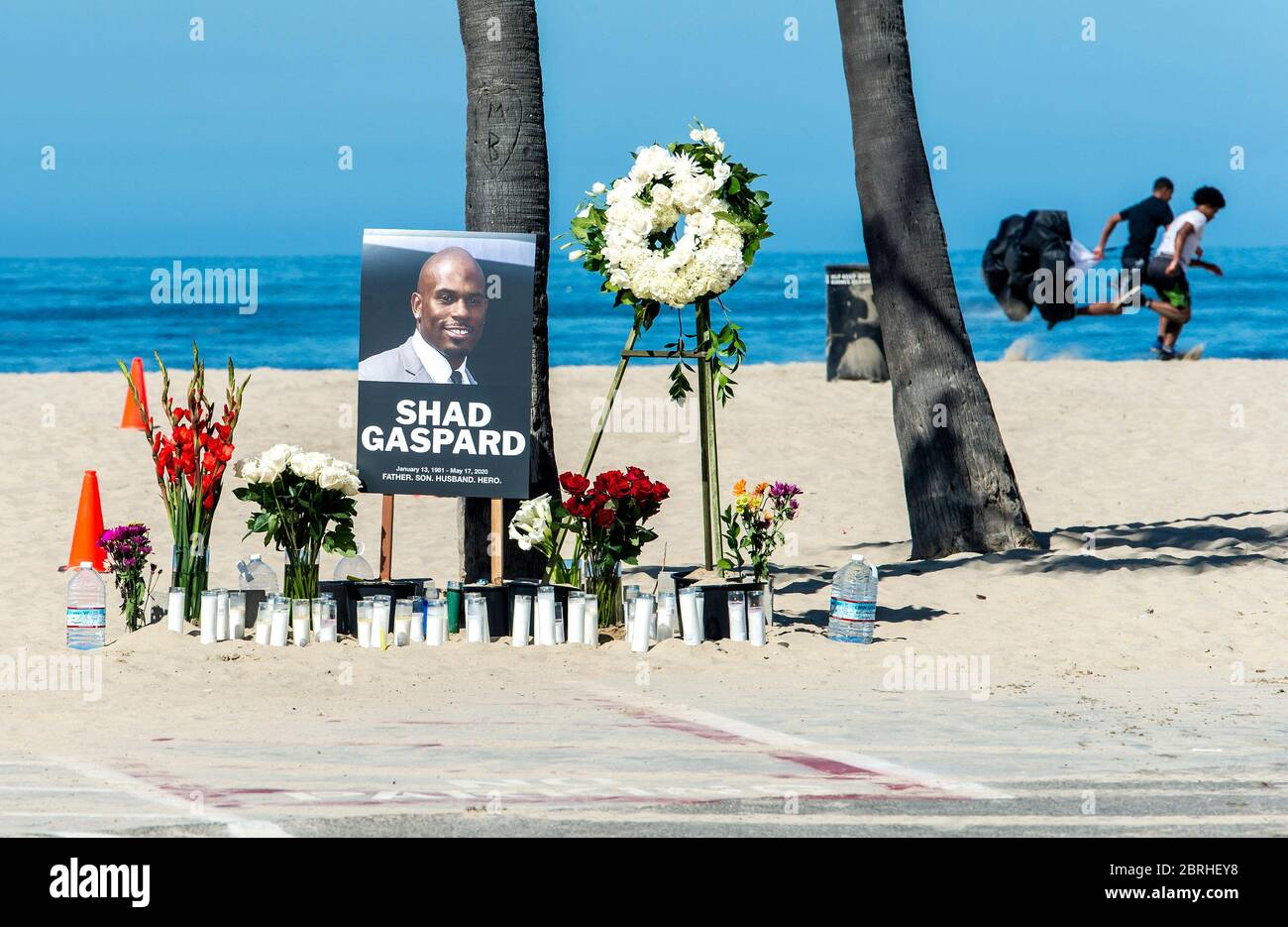 Venice, California, USA. 21st May, 2020. A makeshift memorial has been