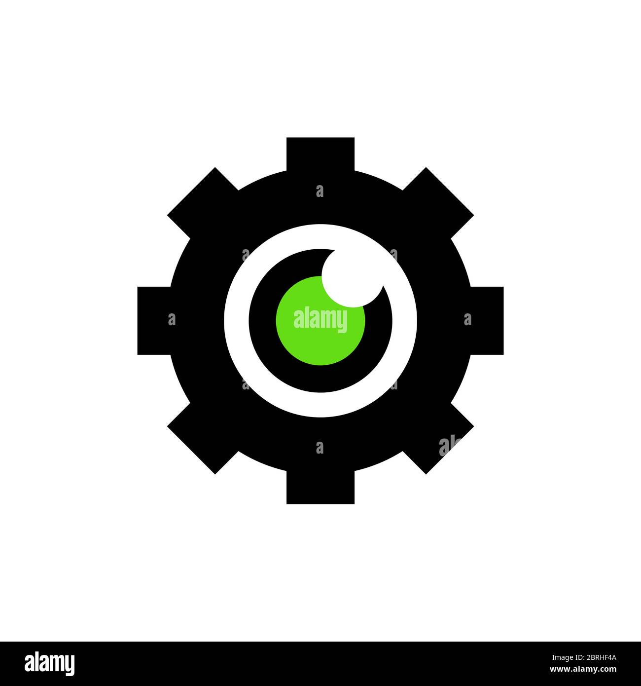 gear eye vector design template illustration Stock Vector