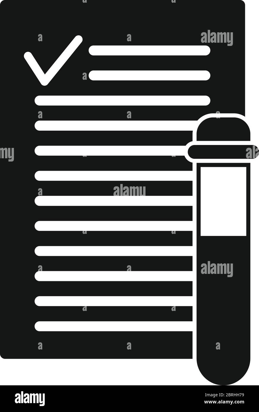 Blood test results icon. Simple illustration of blood test results ...