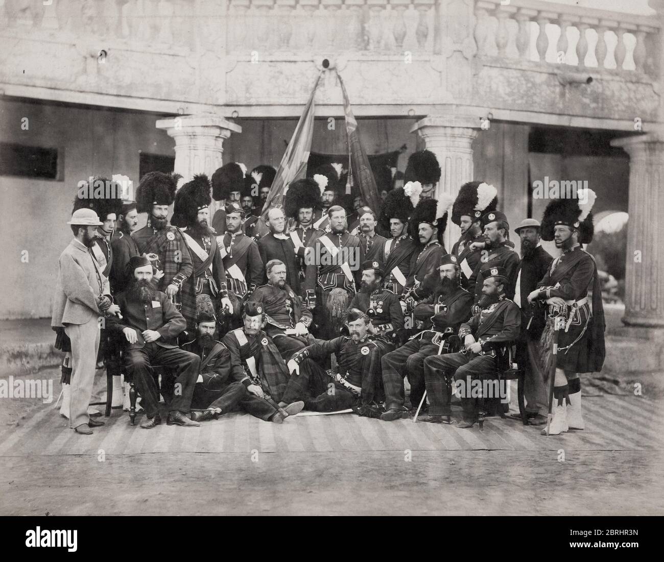 133-Z 1873 SCOTLAND Group of Officers 79th HIGHLANDERS Photo 