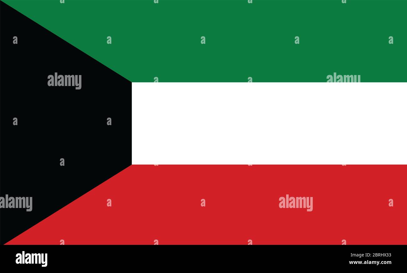 Kuwait Flag illustration,textured background, Symbols and official flag