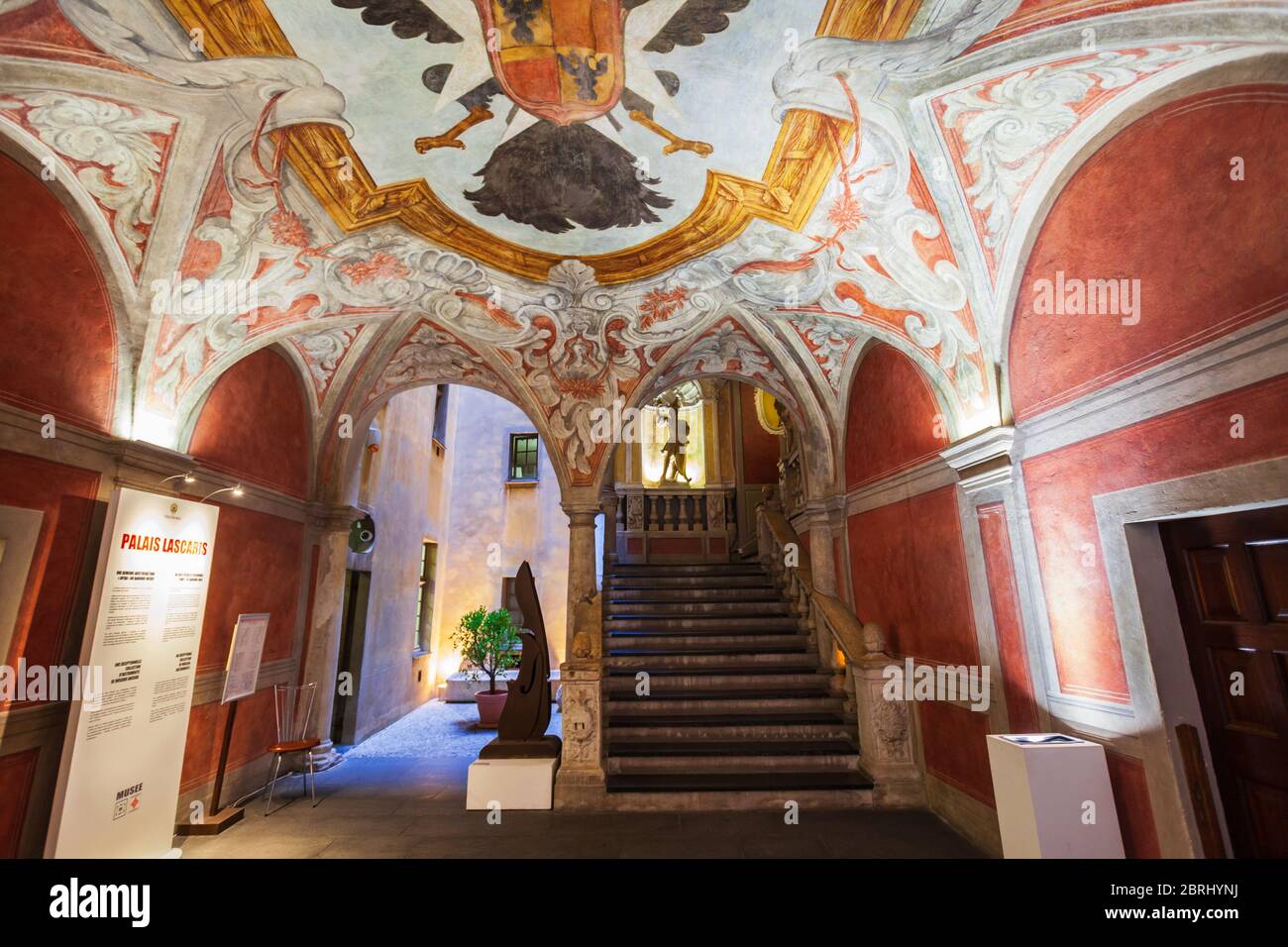 NICE, FRANCE - SEPTEMBER 27, 2018: The Palais Lascaris is a musical instrument museum in Nice city, France Stock Photo