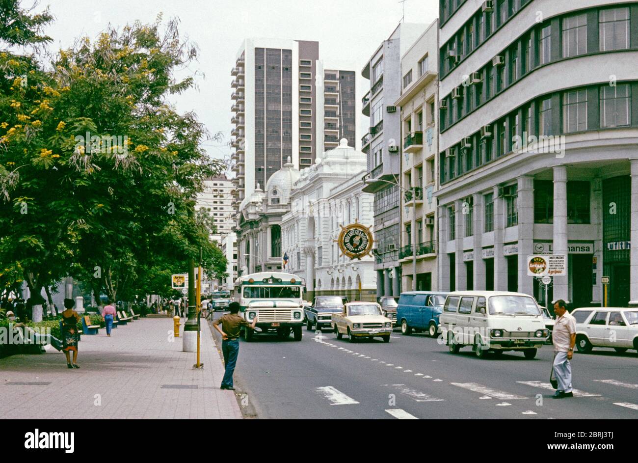 city centre, April 26, 1982, Guayaquil, Ecuador, South America Stock
