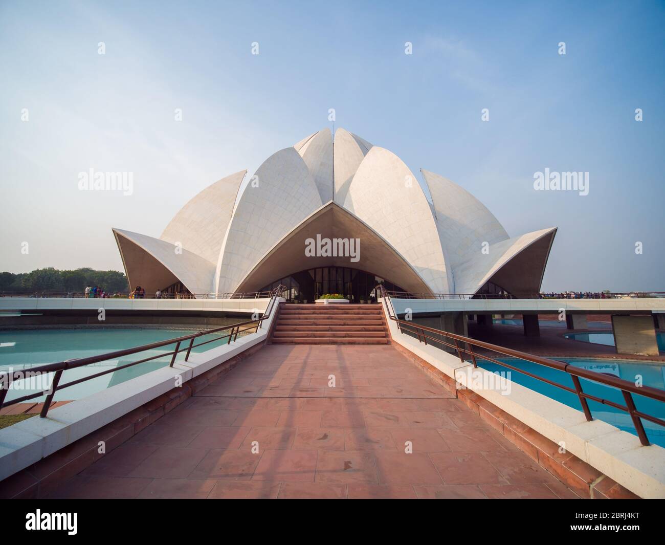 New Delhi, India - November 28, 2018: People visiting Lotus Temple. Stock Photo