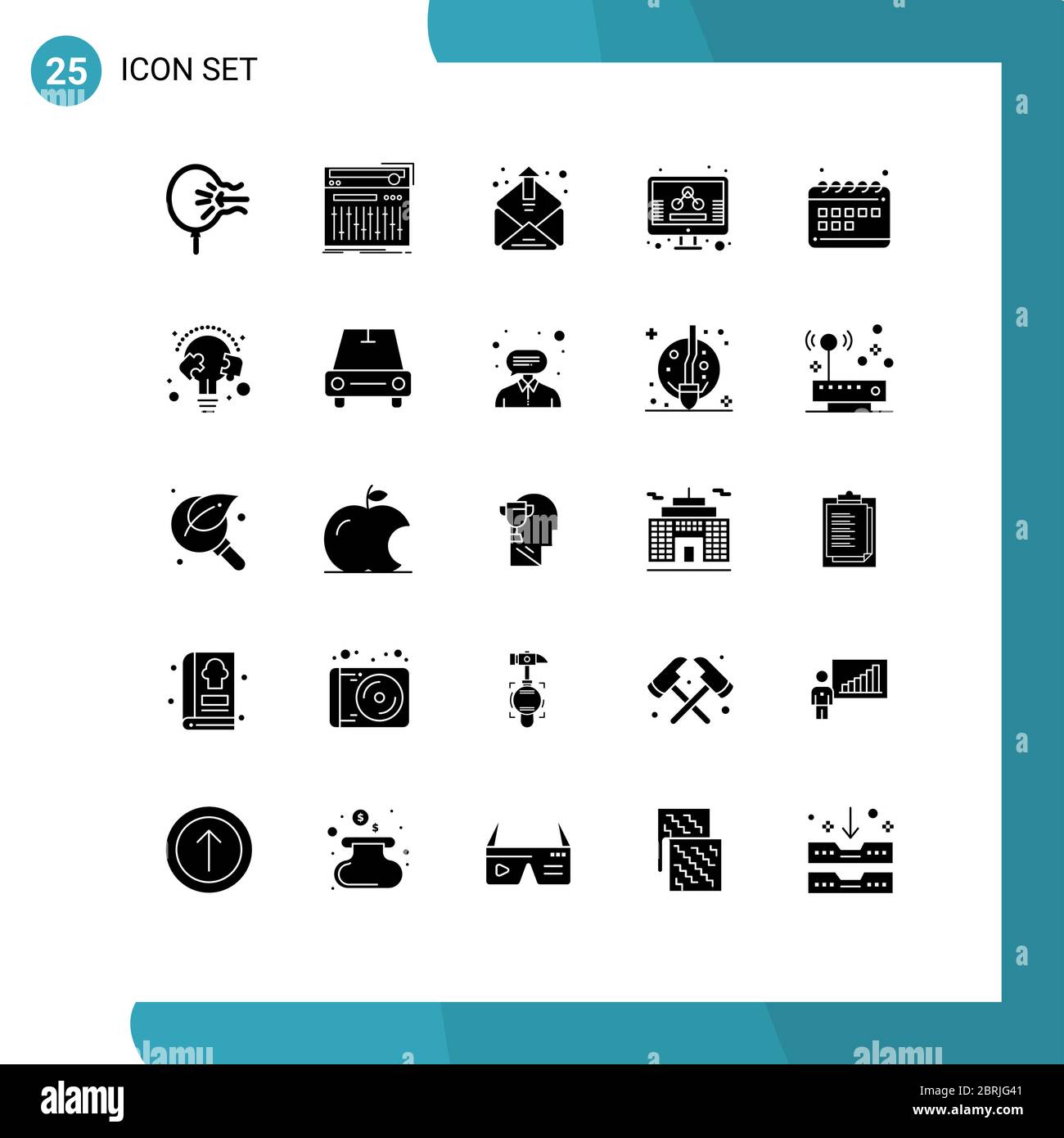 25 Creative Icons Modern Signs and Symbols of screen, management ...