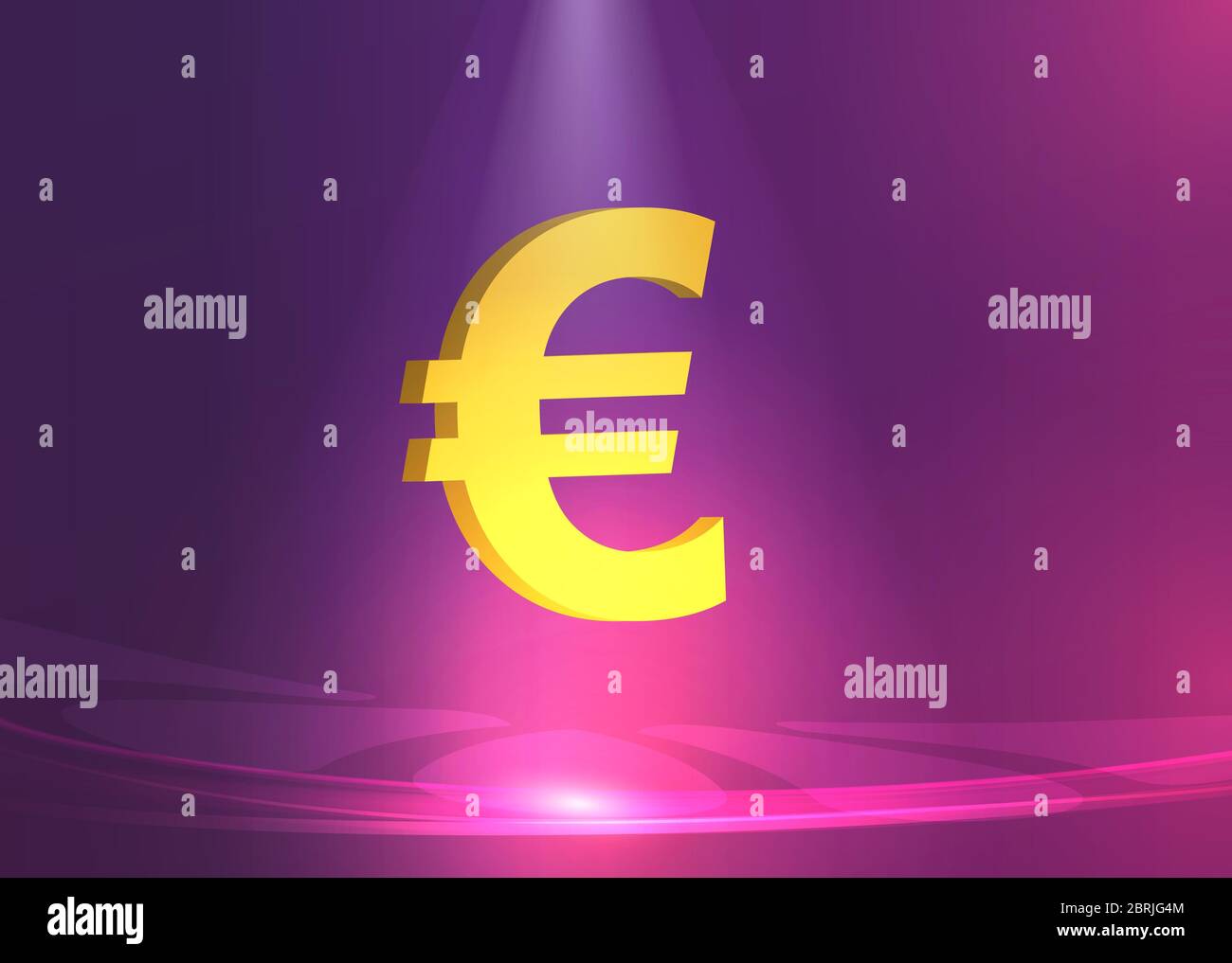 Euro gold, glowing lights background blank Stock Photo - Alamy