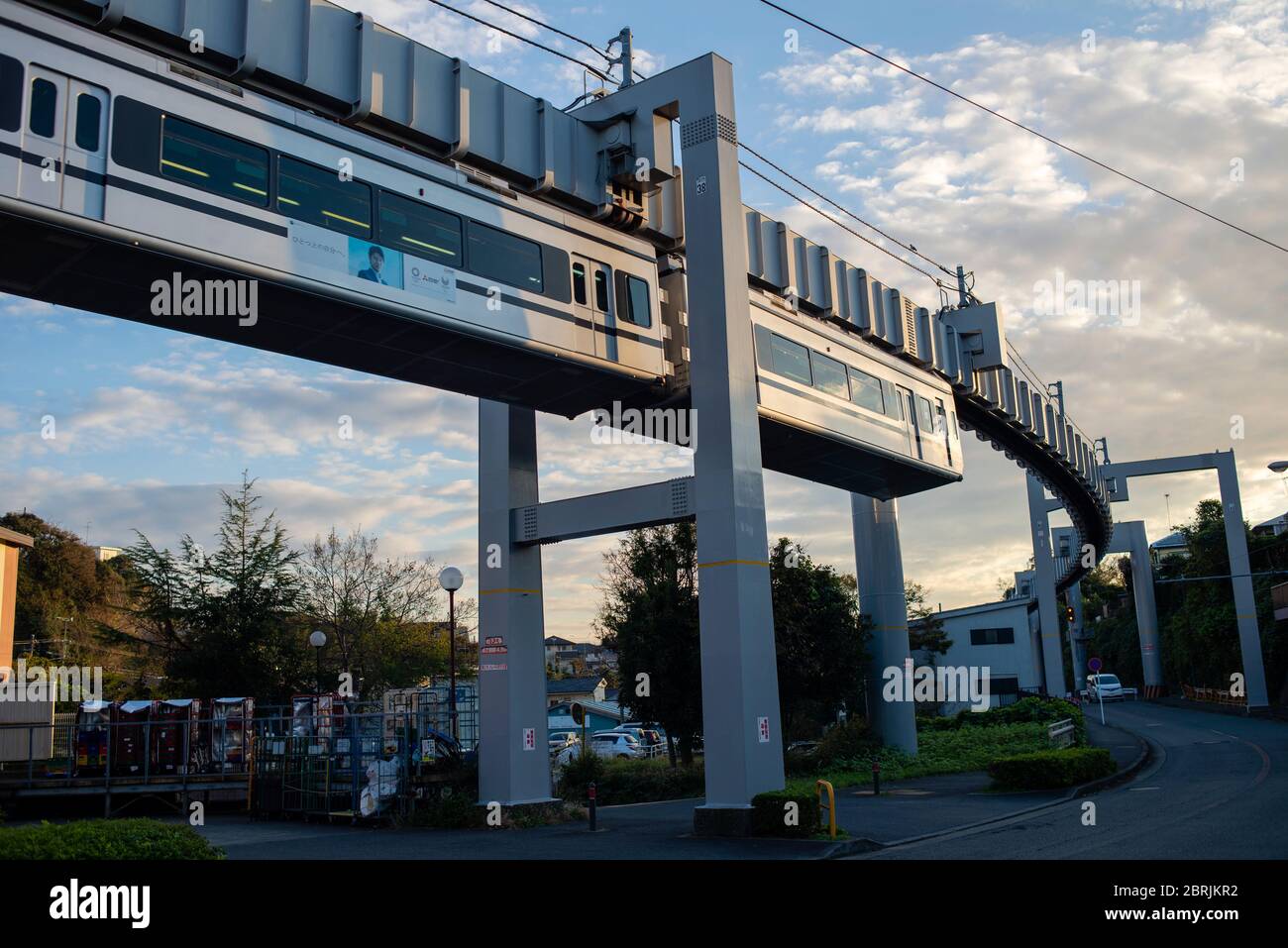 The Shonan Monorail Opened In 1970 Is The First Suspended Monorail Of Its Kind Opened In Japan The Shonan Monorail Connects Enoshima And Ofuna Districts Kanagawa Prefecture Japan Stock Photo Alamy