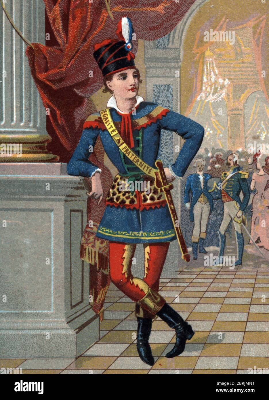 Eleve de l'ecole de Mars, ecole militaire pendant la Revolution francaise,  France 1794) (Student of the School of Mars, military school during the Fr  Stock Photo - Alamy