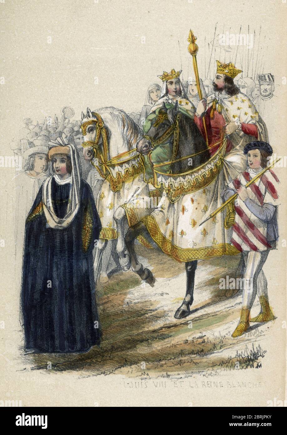 'Le roi de France Louis VIII (1187-1226) et son epouse Blanche de Castille (1188-1252)' (King of France Louis VIII and his wife Blanche of Castile) Li Stock Photo