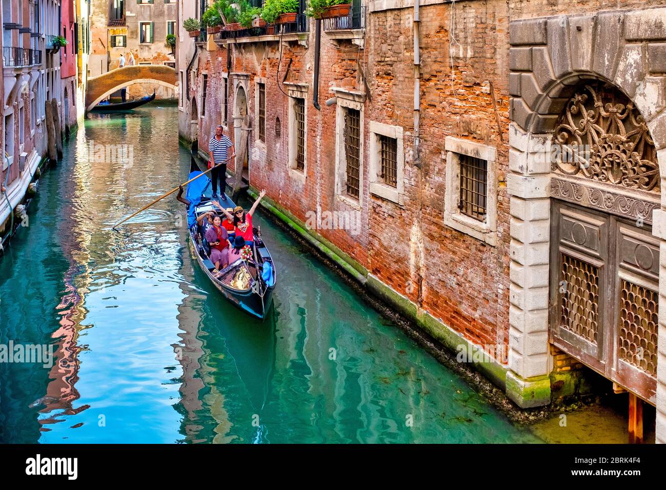 Gondola in Rio della Fava, Venice, Italy Stock Photo
