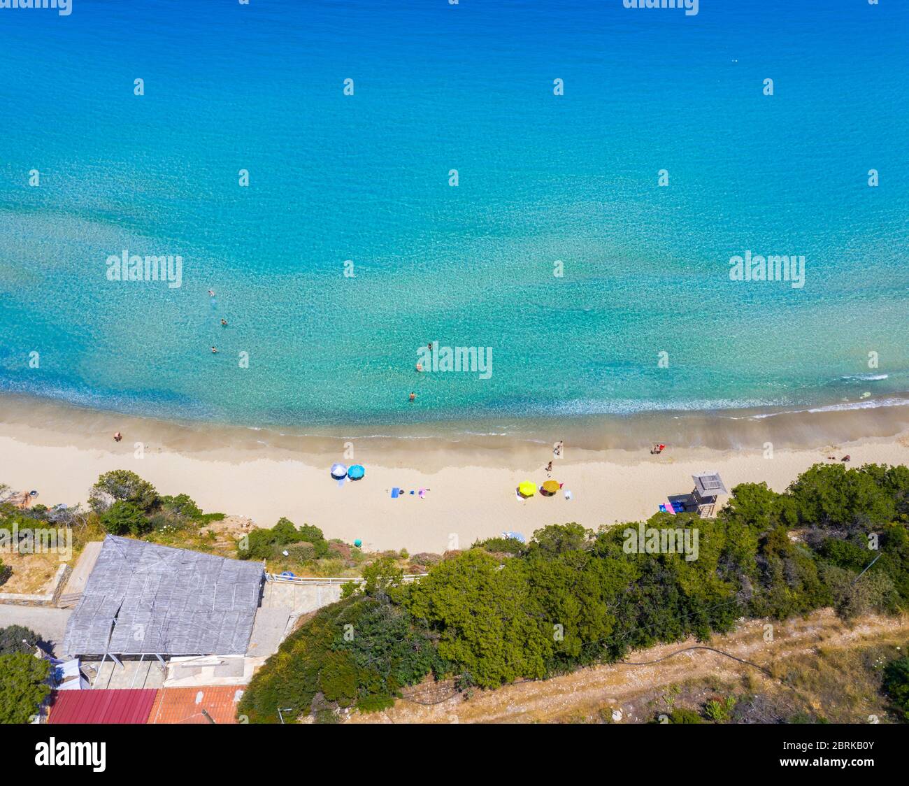 Istron Tropical beach of Voulisma beach, Istron, Crete, Greece Stock Photo - Alamy