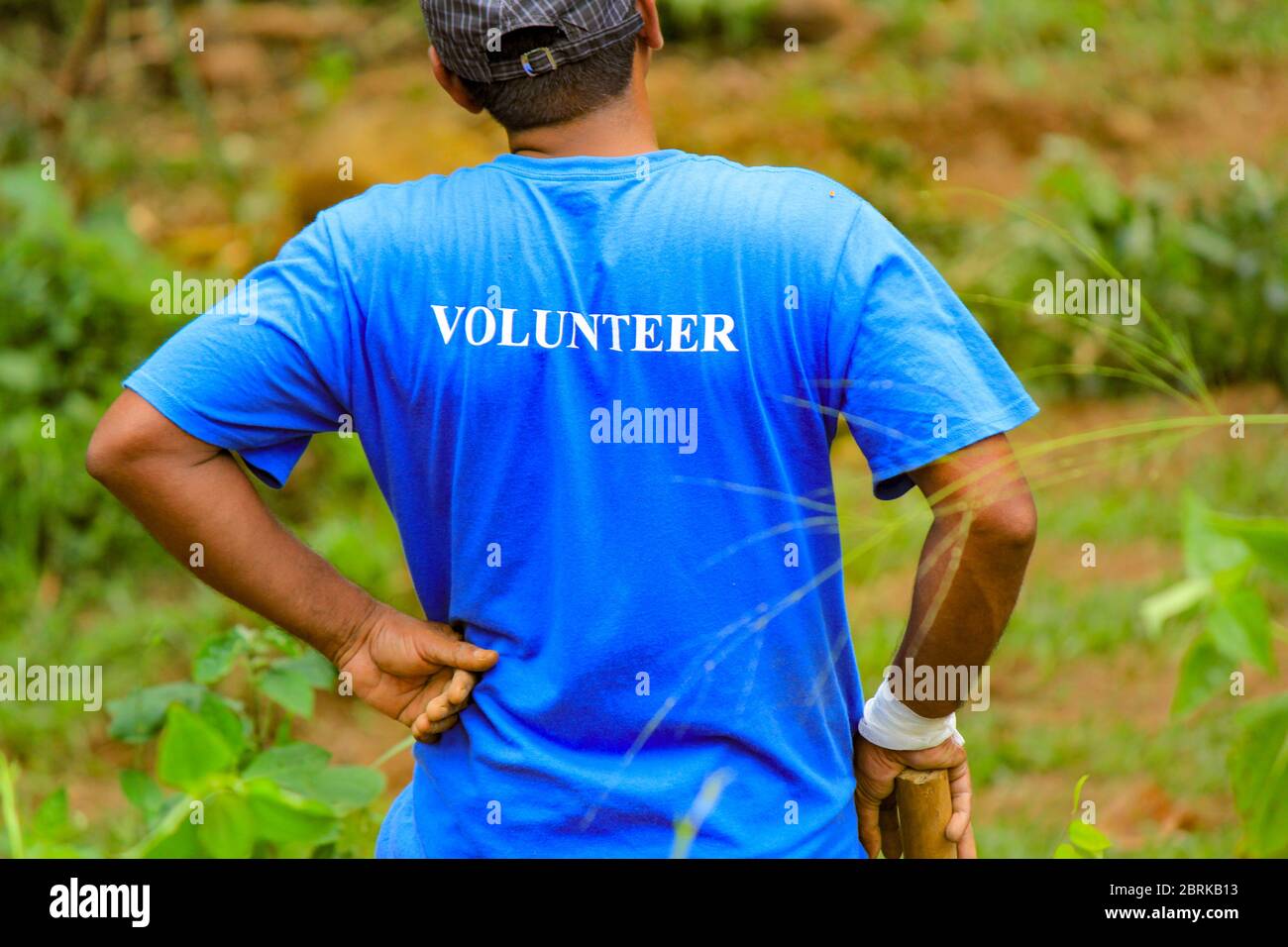 volunteer on volunteering activity Stock Photo