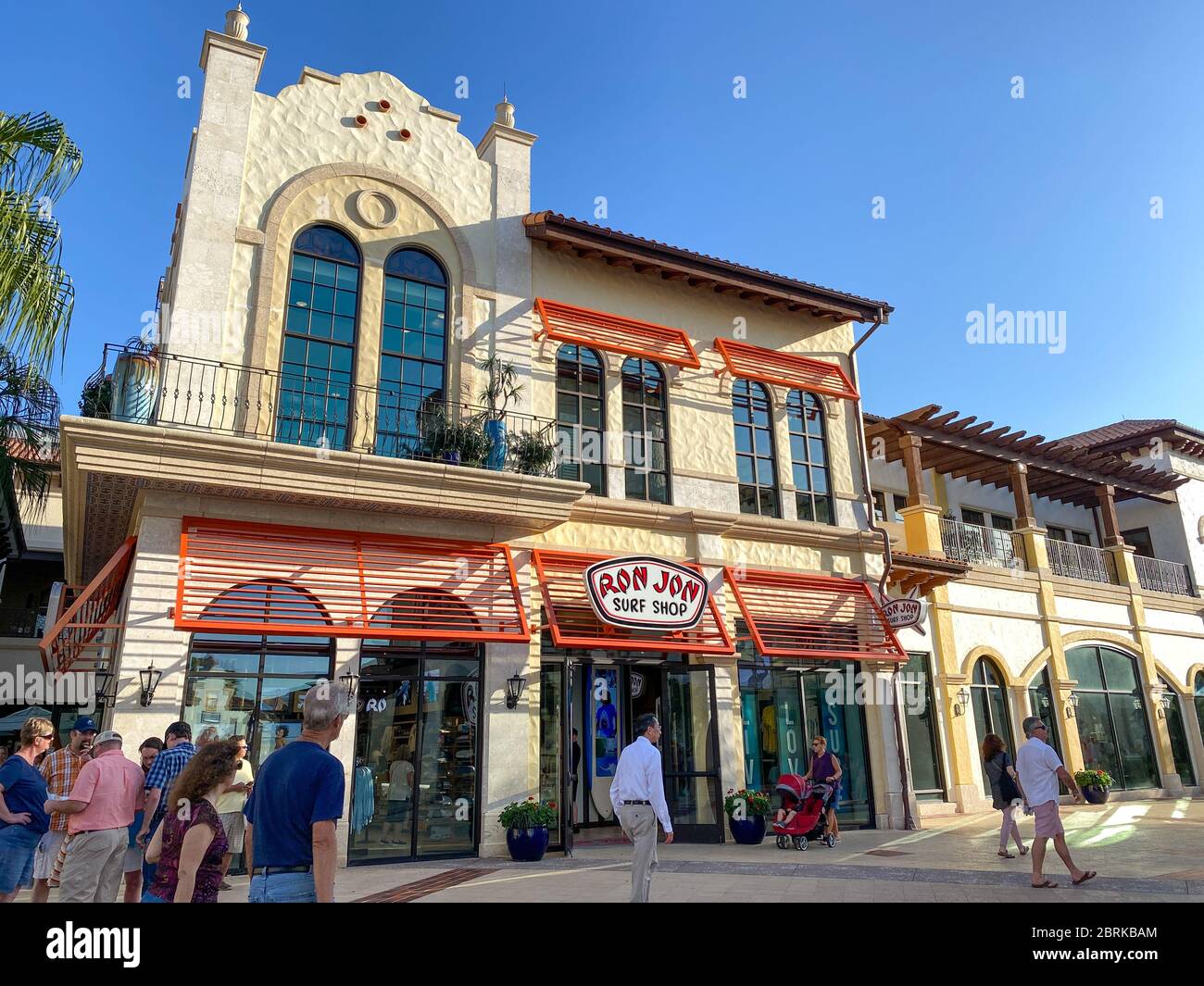 Orlando, FL/USA-2/13/20: The Ron Jon storefront at an outdoor mall in Orlando, Florida. Stock Photo