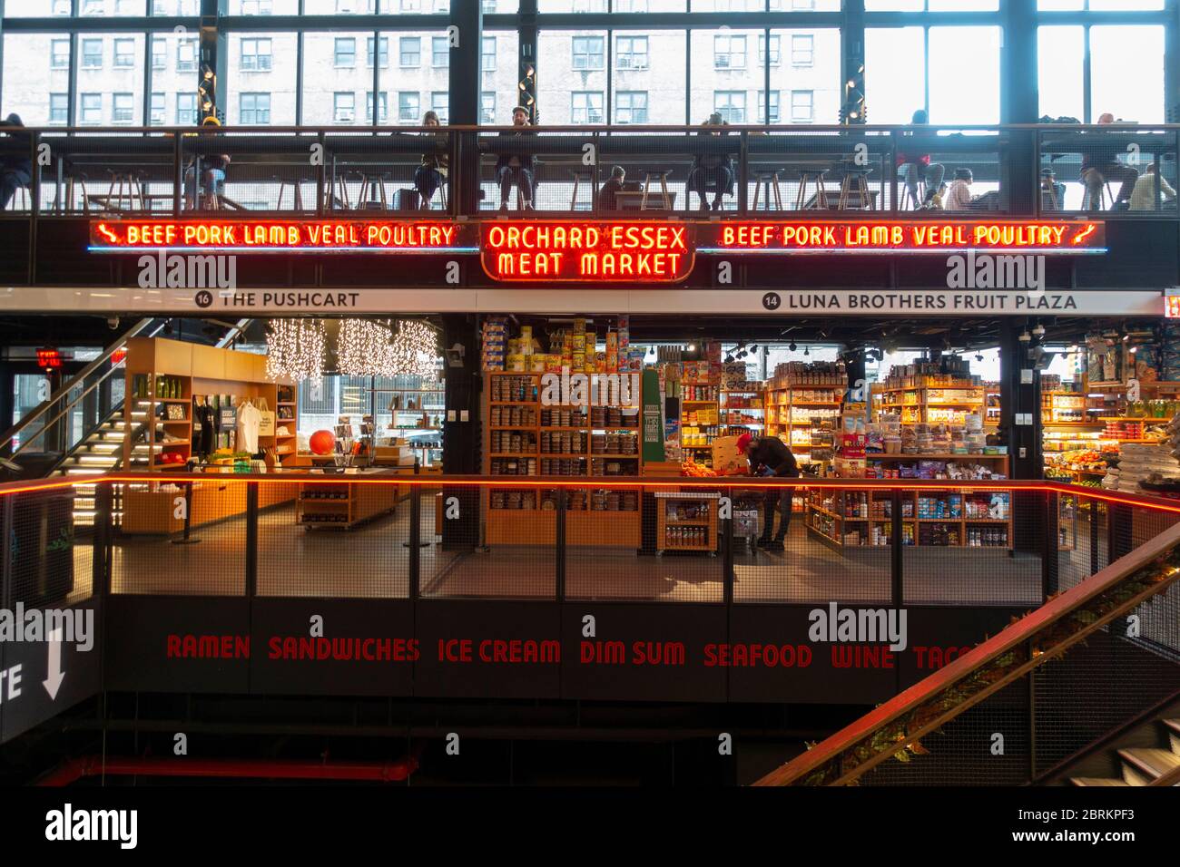 Essex Market food hall Manhattan NYC Stock Photo Alamy