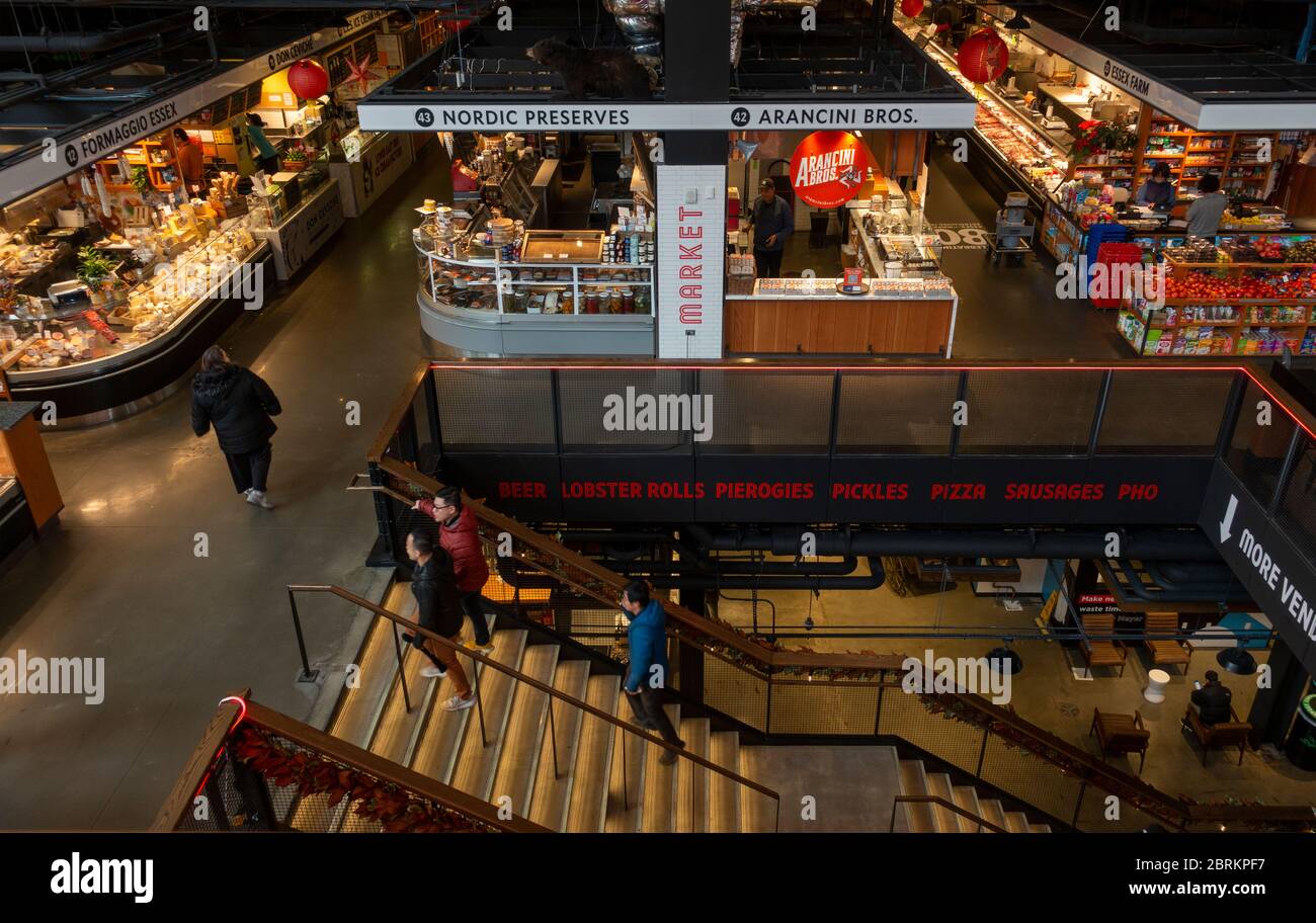 Essex Market food hall Manhattan NYC Stock Photo Alamy