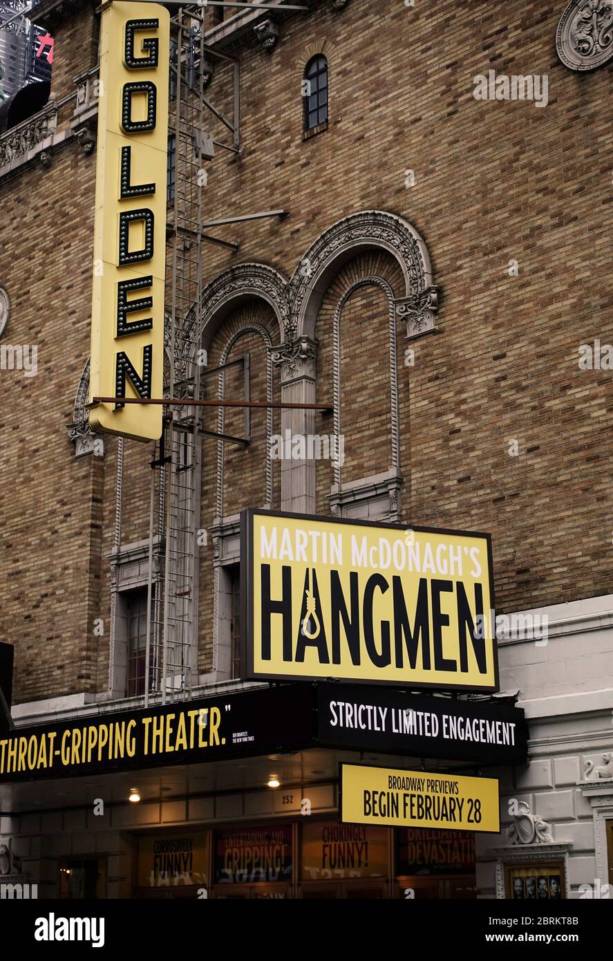 Hangmen play on Broadway NYC Stock Photo