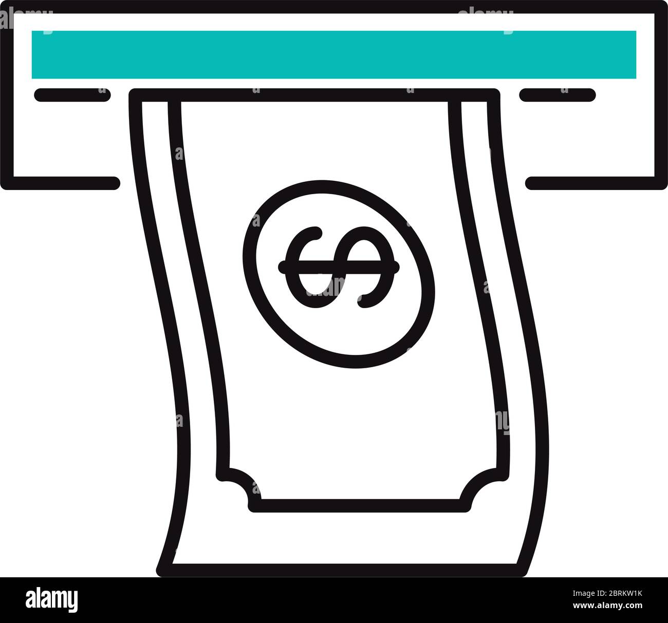 bill line style icon of money financial banking commerce and market ...