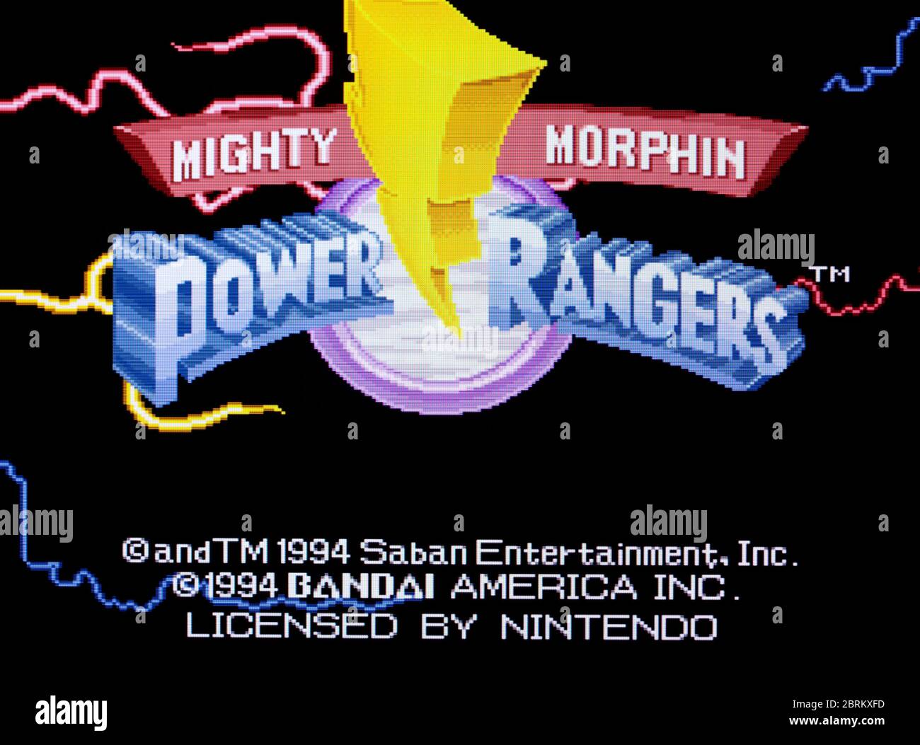 Mighty Morphin Power Rangers - SNES Super Nintendo  - Editorial use only Stock Photo