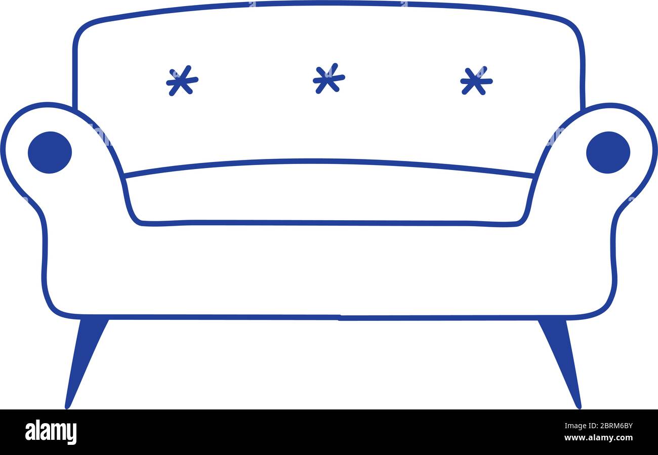 couch design, seat furniture interior home comfortable style and object theme Vector