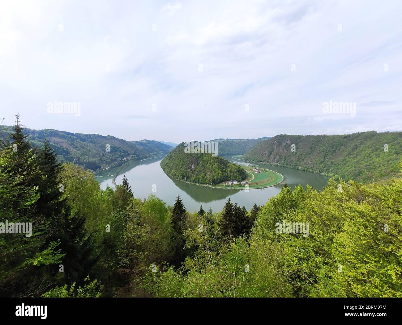 A beautiful river in Austria with a forest Stock Photo - Alamy