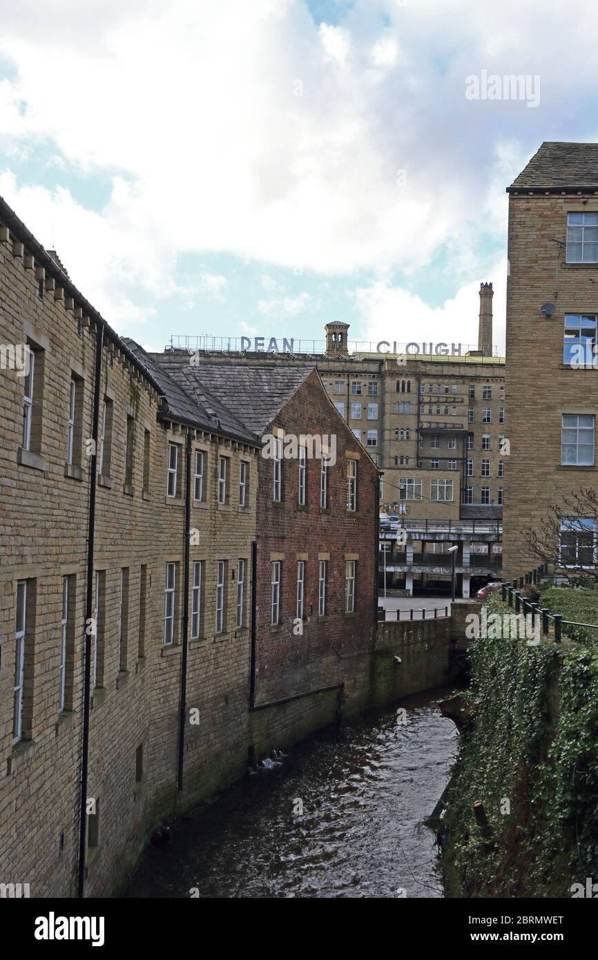 Dean Clough Mill complex, formally home of Crossley Carpets,  Halifax Stock Photo