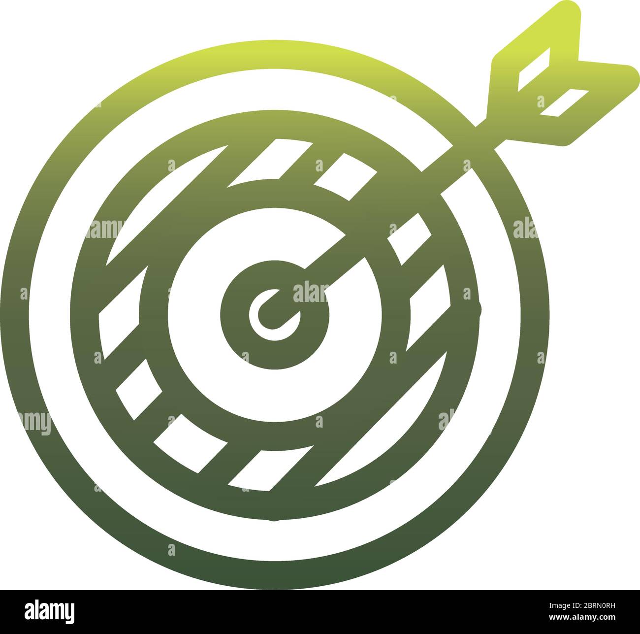 Target gradient style icon design, Solution success strategy idea problem innovation creativity inspiration and intelligence theme Vector illustration Stock Vector