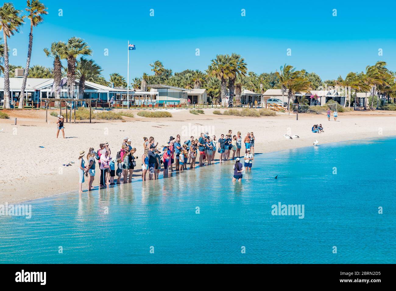 Monkey Mia, Nov 2019 Aerial view of the famous Dolphin resort at