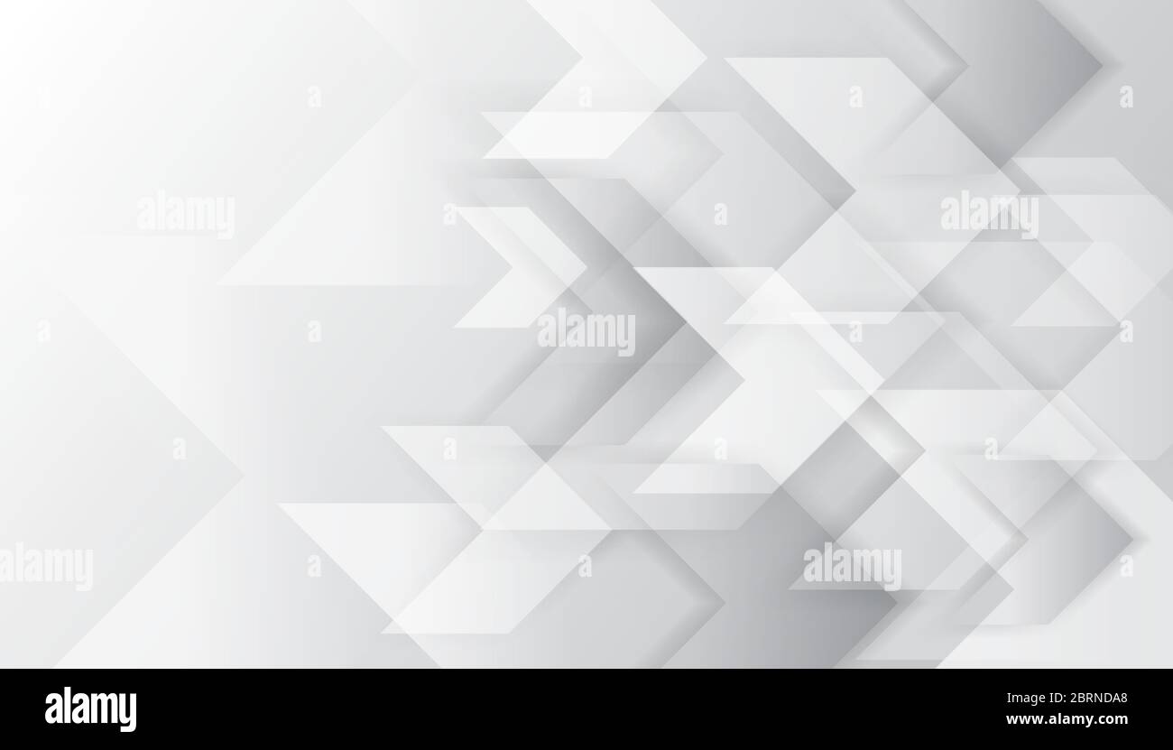 Abstract geometric white and grey arrows modern background. Stock Vector