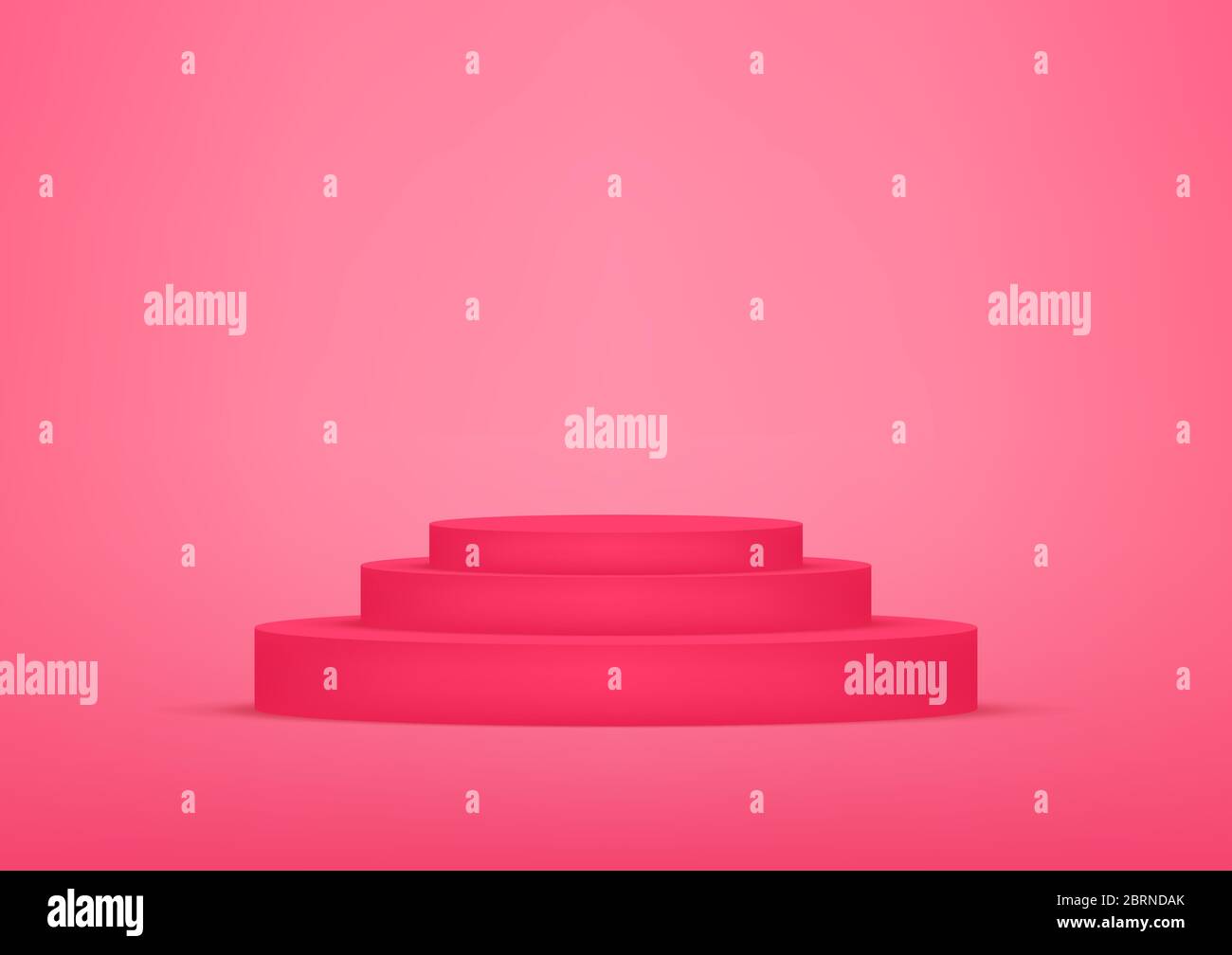Empty podium studio red background for product display with copy space ...