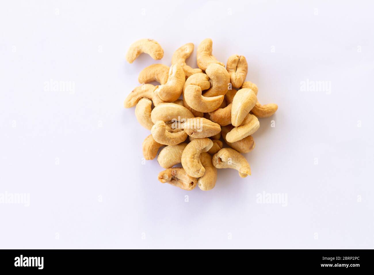 Roasted salted cashew nut isolated on a white background Stock Photo