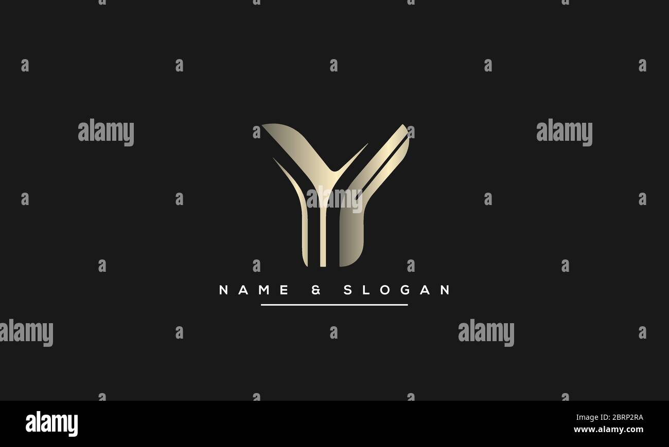 Abstract Letter Y, YY Logo Monogram Stock Vector