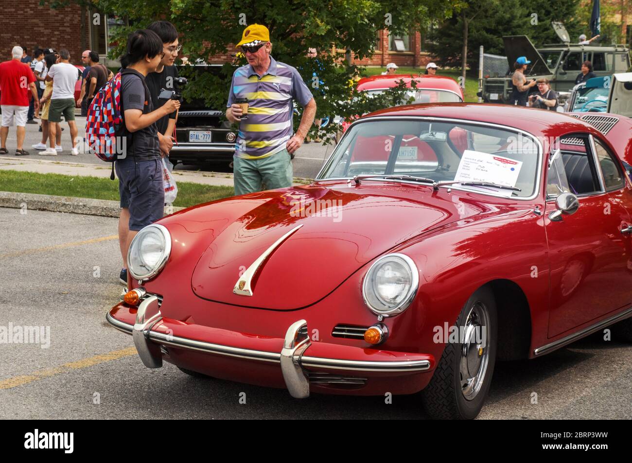 TORONTO, CANADA 08 18 2018 Visitors of the open air auto show