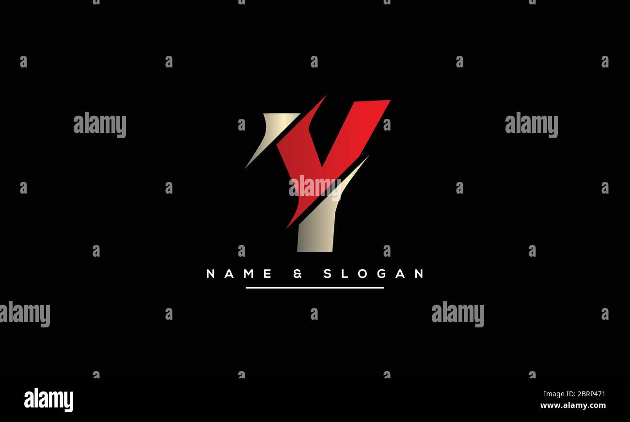 Abstract Letter Y, YY Logo Monogram Stock Vector