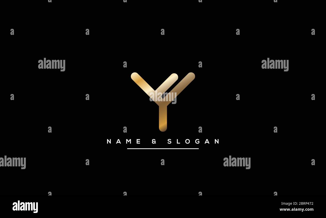 Abstract Letter Y, YY Logo Monogram Stock Vector