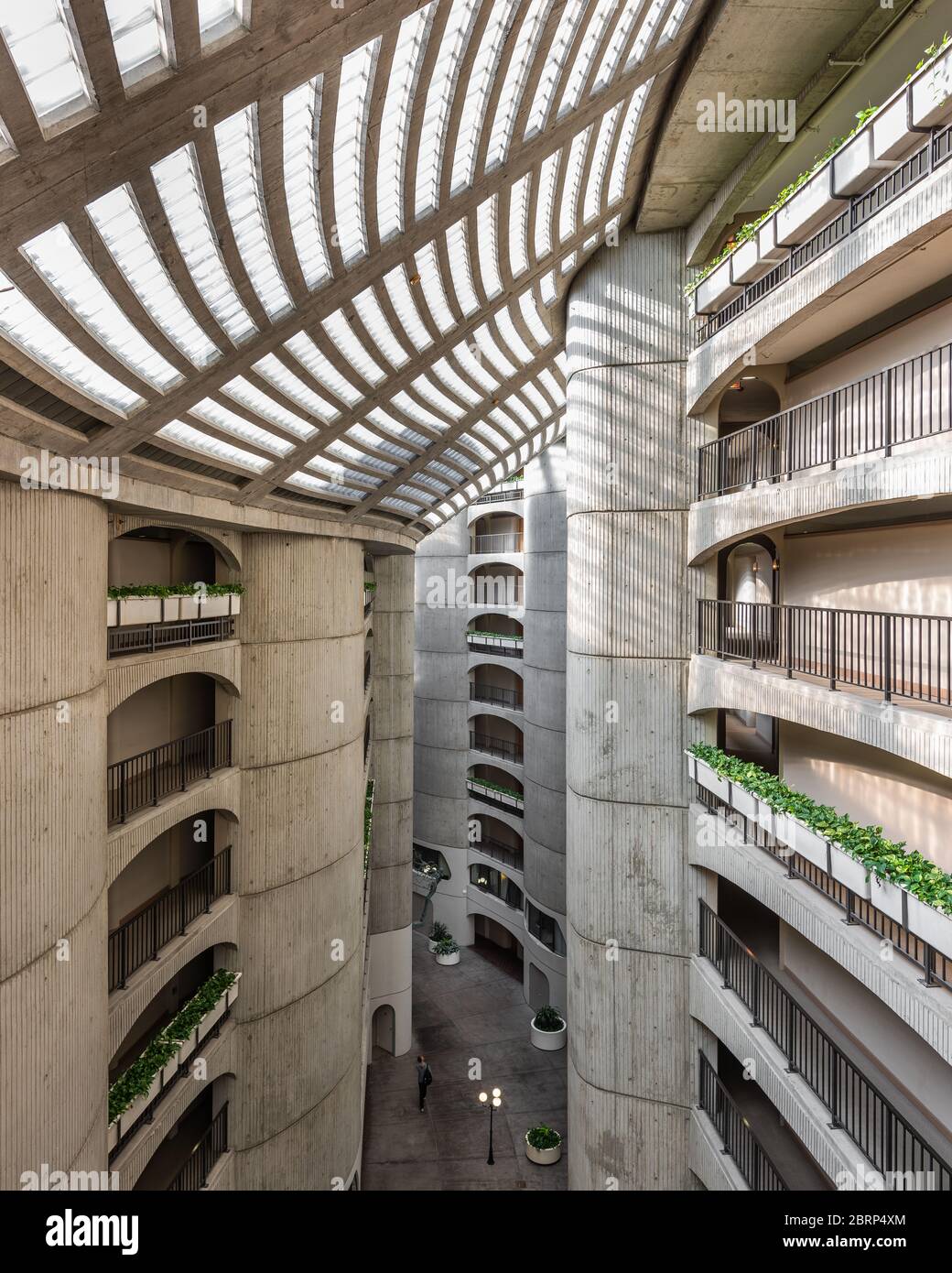 Interior atrium of River City, designed by Bertrand Goldberg Stock