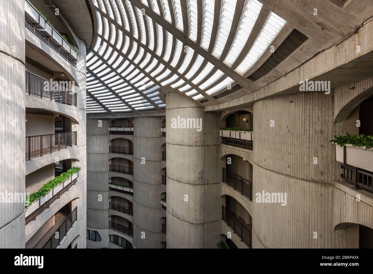 Interior atrium of River City, designed by Bertrand Goldberg Stock