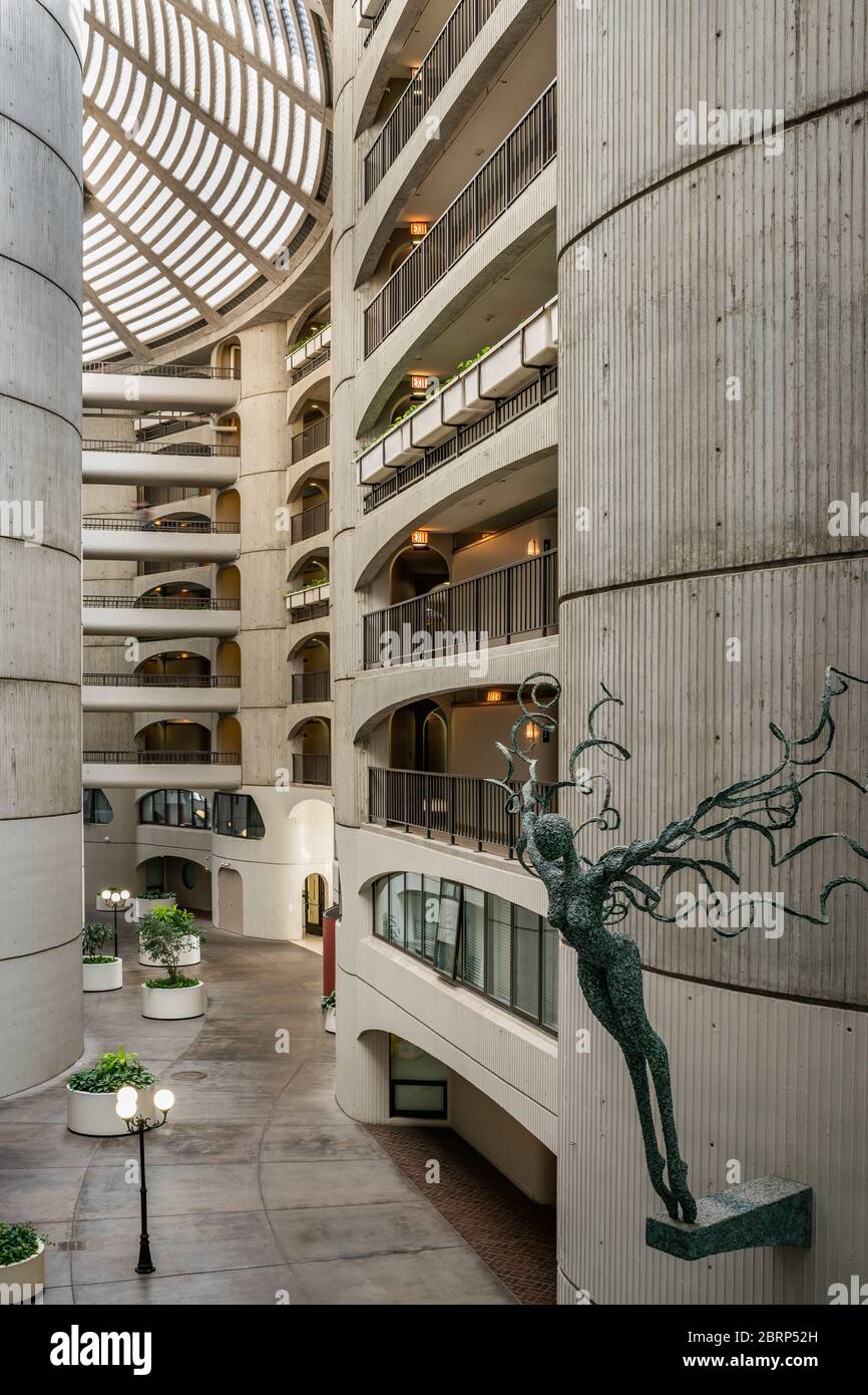 Interior atrium of River City, designed by Bertrand Goldberg Stock