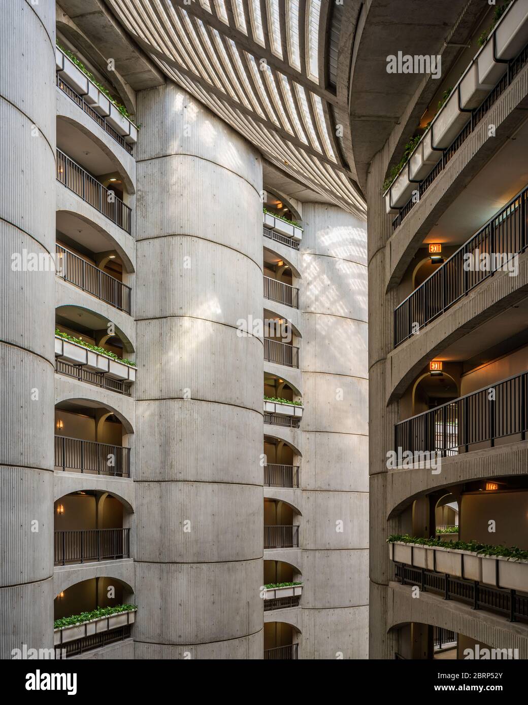 Interior atrium of River City, designed by Bertrand Goldberg Stock