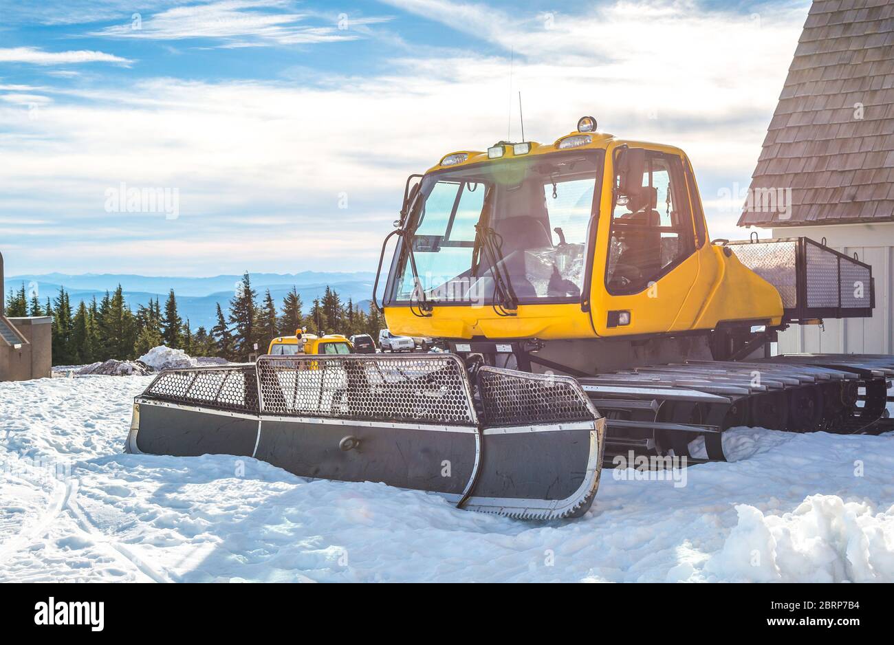 snow track vehicle Stock Photo