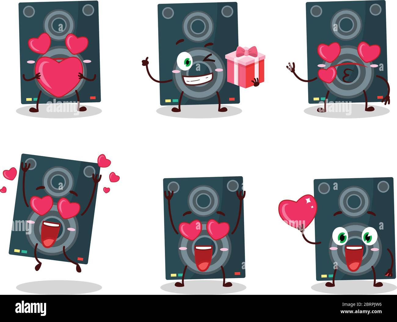 loudspeaker-cartoon-character-with-love-cute-emoticon-stock-vector